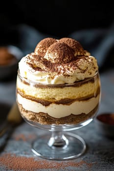 Tasty tiramisu. AI generative.