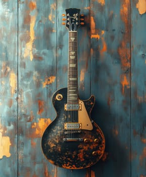 vintage grunge band rock and roll show concert banner ad template. AI generative.