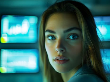 Businesswomen and financial analyst. AI generative.
