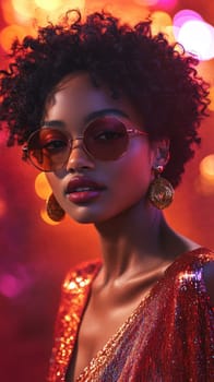 Party women from the 90s , 80s. AI generative.