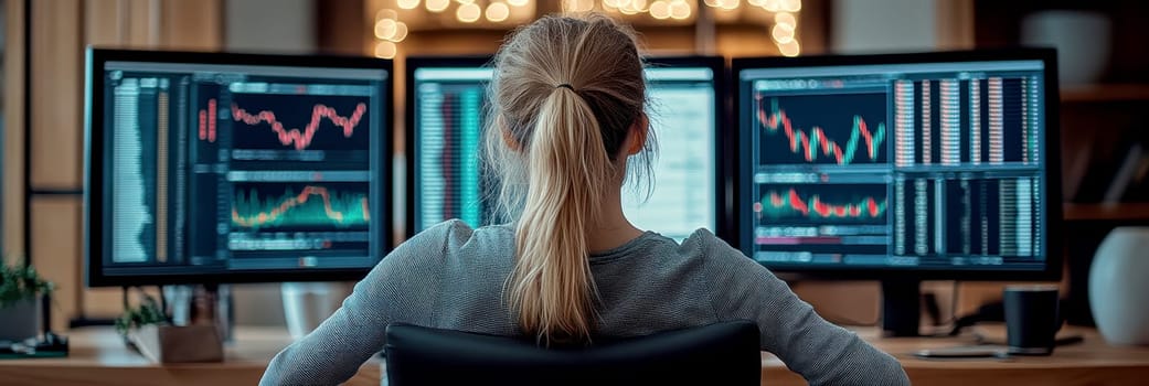 Businesswomen and financial analyst. AI generative.