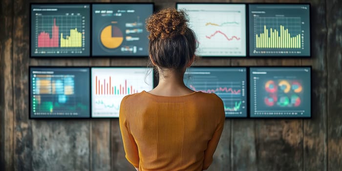 Businesswomen and financial analyst. AI generative.