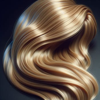A cascade of blonde hair with a sheen. A high-quality AI-generated photo.
