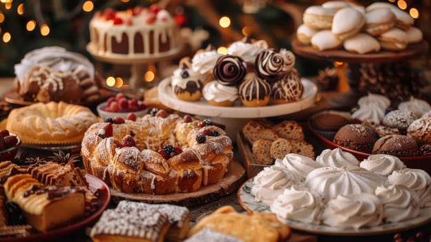 A table filled with many different types of desserts on it
