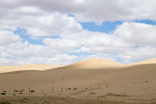 Tuyesu dunes landscape, Senek, Mangystau region, Kazakhstan. Desert landscape
