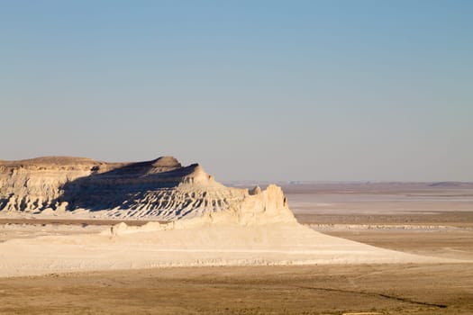 Stunning Mangystau landscape, Kazakhstan. Rock pinnacles view, Bozzhira valley. Central asia landmark