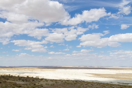 Kazakhstan desertic landscape, Senek town area, Mangystau region. Central Asia landscape
