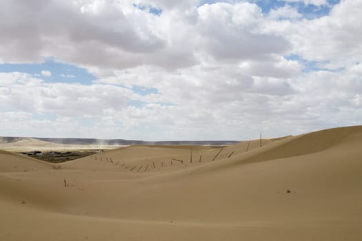 Tuyesu dunes landscape, Senek, Mangystau region, Kazakhstan. Desert landscape