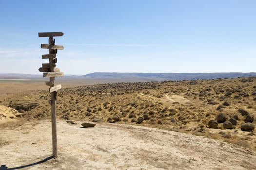 Airakty Shomanai mountains, Mangystau region landmark, Kazakhstan. Central asia travel