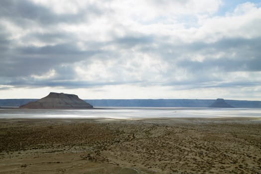 Karyn Zharik depression, Mangystau region, Ustyurt natural reserve, Kazakhstan landscape