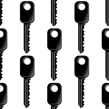 Vector key icon isolated on white background. Key icon. Lock or unlock sign. Padlock. Lock symbol. Unblock. Password icon. Access sign. Private access. Logo template. Seamless pattern.