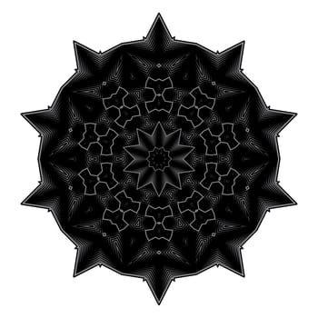 Vector mandala design , relaxing and easy mandala art for tattoo design isolated on white background.