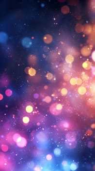 Abstract bokeh lights on dark background, AI Generated