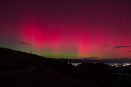 Stable auroral red arc, SAR, view from Grappa mount, Italy, October 2024