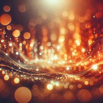 A golden, shimmering background with abstract lines and bokeh effects. The background is soft and dreamy, with a sense of warmth and celebration. A high-quality photo.