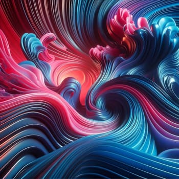 Abstract image of swirling, colorful lines resembling a galaxy or a nebula. A high-quality photo.