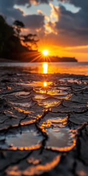Human Rights Damage Lost in Climate Crisis . AI generative.