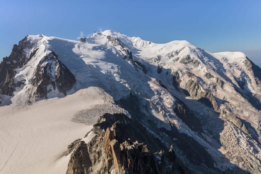 Beautiful landscape of high mountains Mont Blanc Massif Chamonix Alps France,Europe