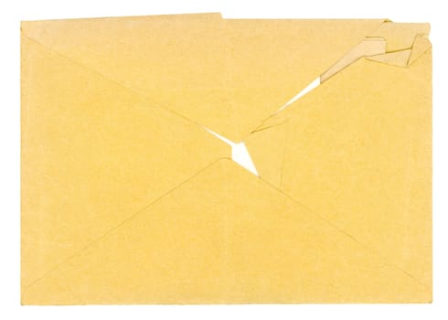 brown paper letter envelope for mail postage isolated over white background