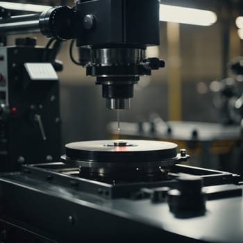 Precision milling machines are active in state-of-the-art manufacturing plant, working on components with high efficiency and accuracy. Modern factory workshop for continuous production. Generated AI.