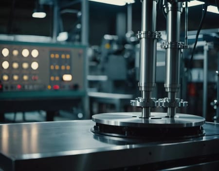A manufacturing facility showcases advanced milling processes with a machine tool creating intricate parts, emphasizing engineering precision and efficiency. Generative AI.