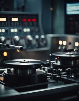 A manufacturing facility showcases advanced milling processes with a machine tool creating intricate parts, emphasizing engineering precision and efficiency. Generative AI.