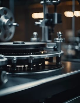 A manufacturing facility showcases advanced milling processes with a machine tool creating intricate parts, emphasizing engineering precision and efficiency. Generative AI.