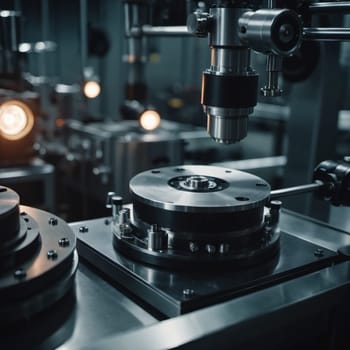 Precision milling machines are active in state-of-the-art manufacturing plant, working on components with high efficiency and accuracy. Modern factory workshop for continuous production. Generated AI.