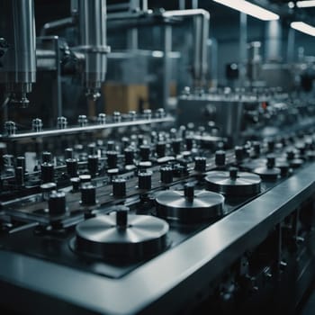 Precision milling machines are active in state-of-the-art manufacturing plant, working on components with high efficiency and accuracy. Modern factory workshop for continuous production. Generated AI.