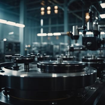 Precision milling machines are active in state-of-the-art manufacturing plant, working on components with high efficiency and accuracy. Modern factory workshop for continuous production. Generated AI.