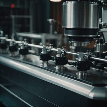 Precision milling machines are active in state-of-the-art manufacturing plant, working on components with high efficiency and accuracy. Modern factory workshop for continuous production. Generated AI.