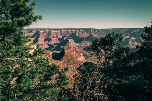 View over the Grand Canyon in Arizona, United States