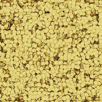 Golden coins background. Highly detailed photorealistic render.