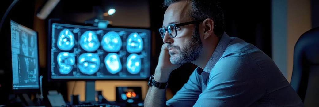 Radiographer at work. AI generative.