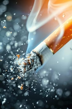 Anti-smoking campaign. AI generative.