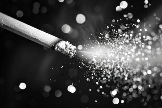 Anti-smoking campaign. AI generative.