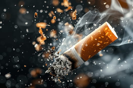 Anti-smoking campaign. AI generative.