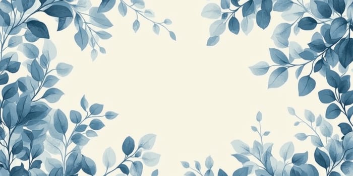 large flowers and small branches printed on top, inspired by abstract expressionist art. AI generative.