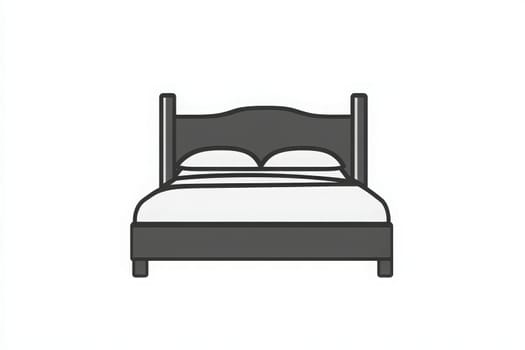 This illustration features a clean, minimalist bed with a smooth design, emphasizing an organized sleeping area. The soft color palette enhances the serene atmosphere of the room.