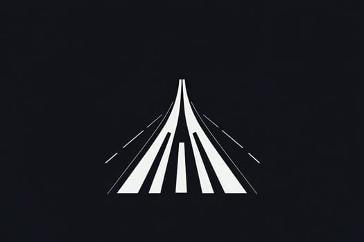 The design features a sleek and clean autobahn symbol that represents a modern highway. This minimalist artwork emphasizes the roads features with a focus on simplicity and clarity.