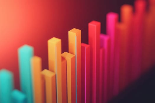 A clean and minimalist design showcases a bar chart that highlights a significant decline in financial performance, utilizing vibrant colors to illustrate the data effectively.