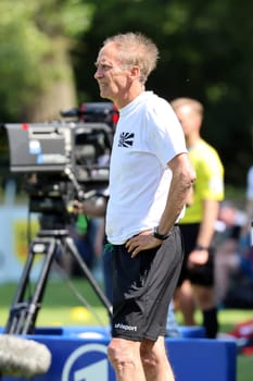 Coach Reiner Scheu (FC 08 Villingen) at the SBFV Cup Final 22/23: FC 08 Villingen - SV Oberachern