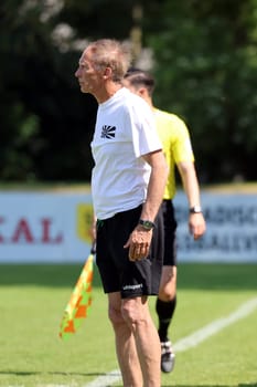 Coach Reiner Scheu (FC 08 Villingen) at the SBFV Cup Final 22/23: FC 08 Villingen - SV Oberachern