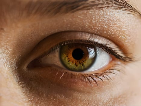 Closeup of the female eyes