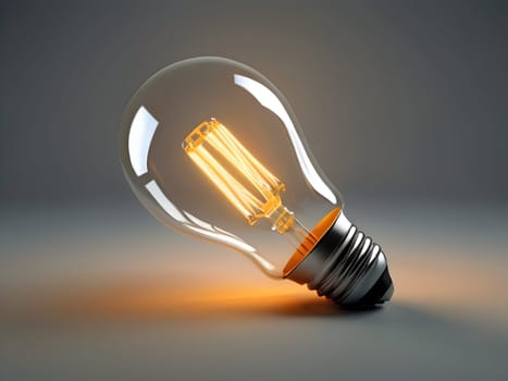 Closeup of the light lamp bulbs