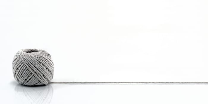 A ball of string border with copy space