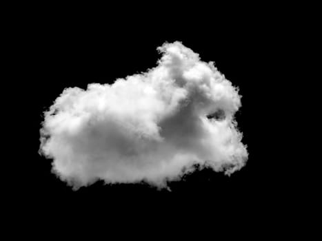 White cloud isolated on a black background, Real cloud photo, Separate white clouds on a black background have real clouds, White fluffy cumulus cloud isolated cut out on black background.