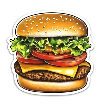 Hamburger or Cheeseburger Fast Food Icon Logo Symbol