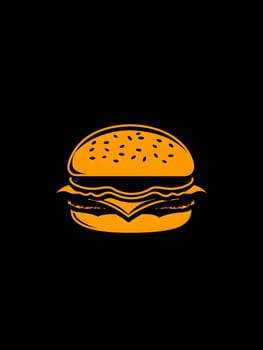 Hamburger or Cheeseburger Fast Food Icon Logo Symbol