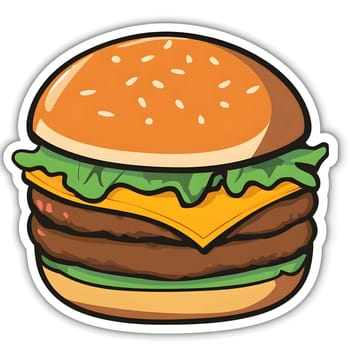 Hamburger or Cheeseburger Fast Food Icon Logo Symbol
